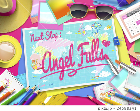 Angel Falls on map Angel Falls on map 24598341