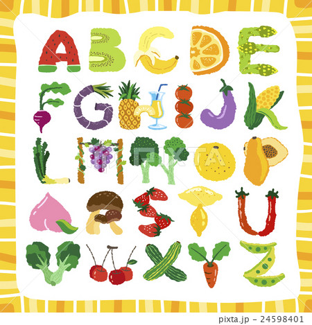 Alphabet Of Fruitのイラスト素材