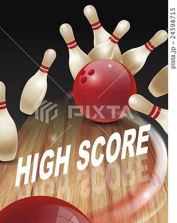 Strike Bowling 3d Illustrationのイラスト素材