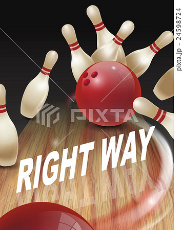 strike bowling 3D illustration 24598724