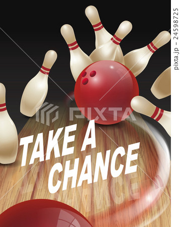 strike bowling 3D illustration 24598725