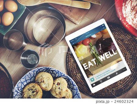 Eat Well Nutrition Healthy Food Organic Concept Eat Well Nutrition Healthy Food Organic Concept 24602324