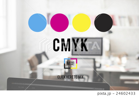 CMYK Cyan Magenta Yellow Key Color Printing Process Concept CMYK Cyan Magenta Yellow Key Color Printing Process Concept 24602433