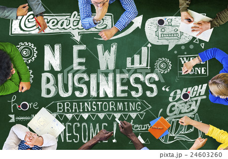 New Business Planning Strategy Vision Goals Concept New Business Planning Strategy Vision Goals Concept 24603260