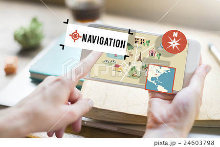 Map Navigation Position Transport GPS Route Concept 24603798