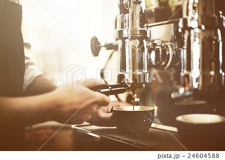 Barista Cafe Making Coffee Preparation Service Concept Barista Cafe Making Coffee Preparation Service Concept 24604588