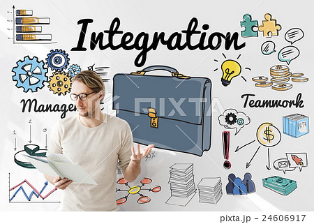 Integration Blend Combine Merge Unite Consolidate Concept 24606917