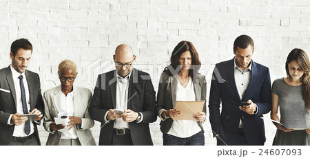 Business People Meeting Corporate Digital Device Connection Concept Business People Meeting Corporate Digital Device Connection Concept 24607093