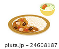 カレーライスとサラダ 24608187