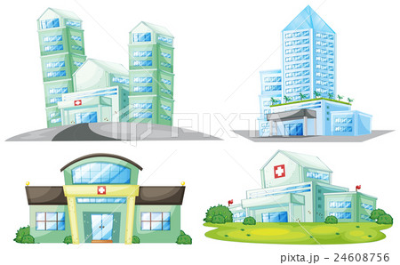 Set of hospital buildings 24608756