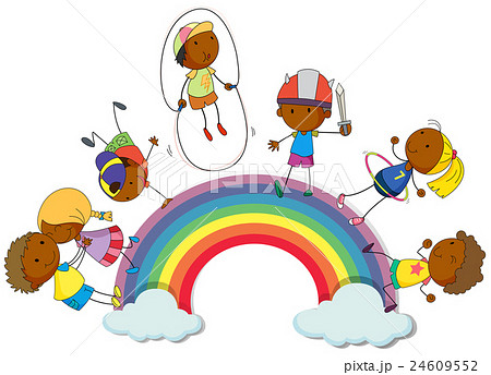 Boys and girls on the rainbow Boys and girls on the rainbow 24609552