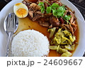 Stewed pork leg on rice 24609667