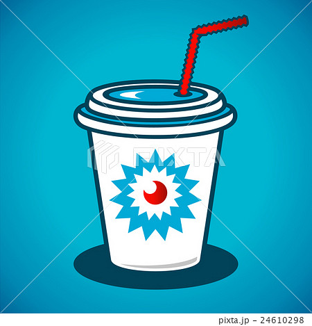 Vector milkshake in a paper cup 24610298