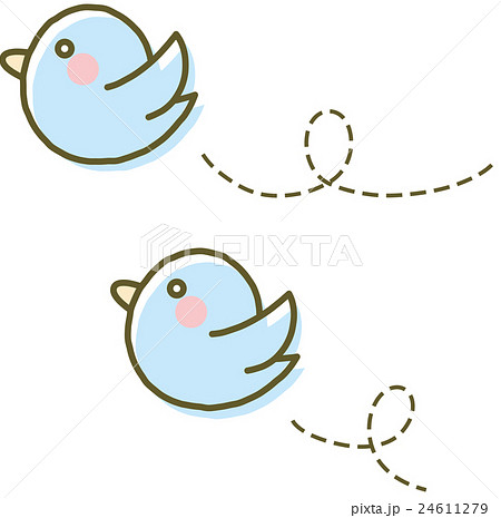 Flying Bird Light Blue Stock Illustration