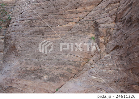 ぺトラ遺跡 シーク(峡谷) 岩肌 ぺトラ遺跡 シーク(峡谷) 岩肌 24611326