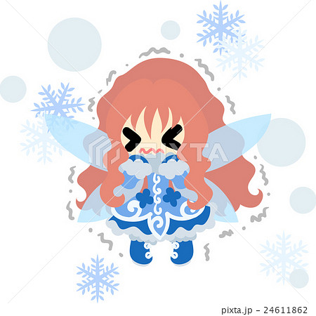 可愛い雪の妖精のイラストのイラスト素材