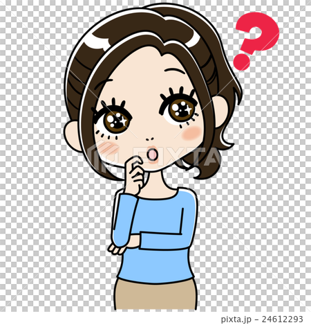疑問を抱く女性のイラストのイラスト素材 疑問を抱く女性のイラストのイラスト素材