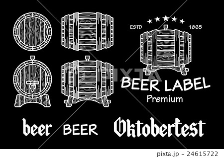 beer set elements chalkboard octoberfest vector 24615722