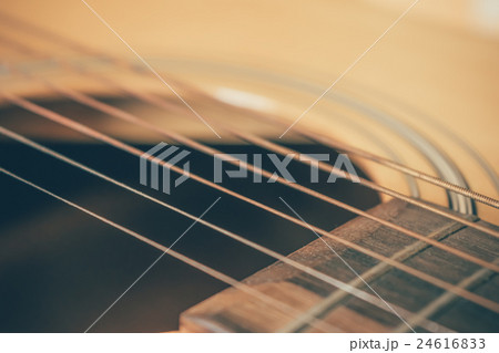 closeup picture of an acoustic guitar closeup picture of an acoustic guitar 24616833