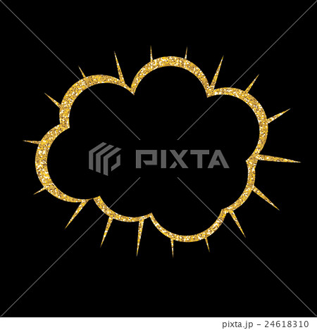 Speech Bubble Gold Glossy Background Vector Speech Bubble Gold Glossy Background Vector 24618310