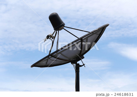 Satellite dish and Clouds on the Blue sky. 24618631