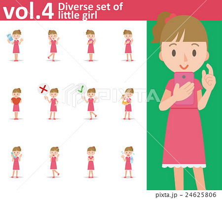 ワンピースを着た女の子vol.4(様々な表情やポーズをセット) ワンピースを着た女の子vol.4(様々な表情やポーズをセット) 24625806
