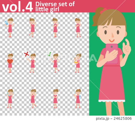 ワンピースを着た女の子vol.4(様々な表情やポーズをセット) ワンピースを着た女の子vol.4(様々な表情やポーズをセット) 24625806