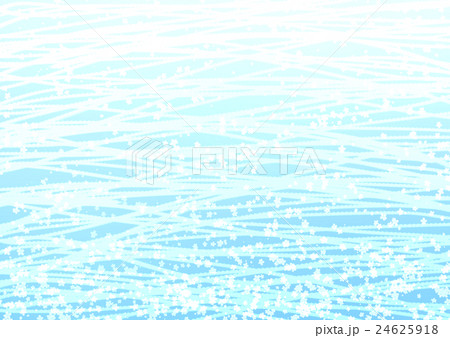 小花と波の模様 水色 小花と波の模様 水色 24625918