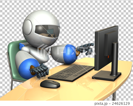 情報を検索するキュートなロボット 24626129