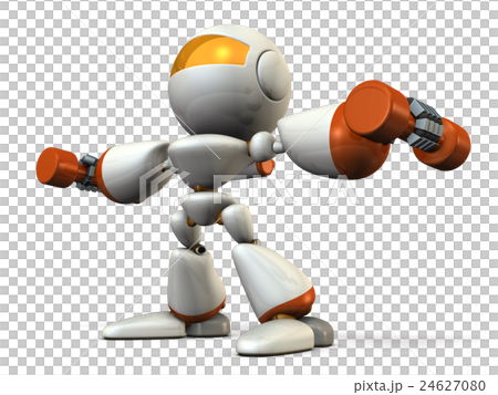Cute robot trained with dumbbells 24627080