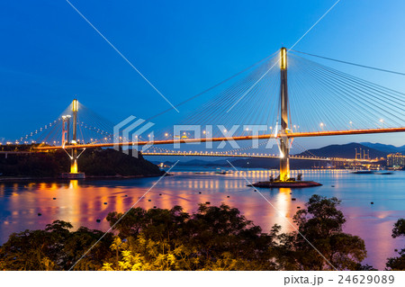 Suspension bridge in Hong Kong 24629089