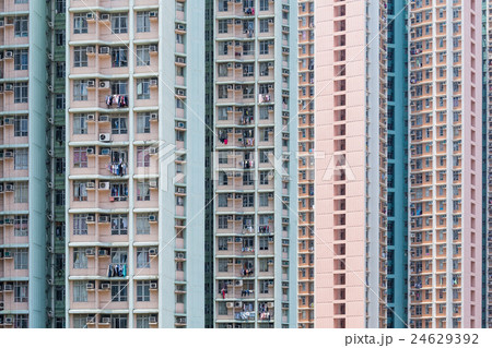 Facade of a apartment building Facade of a apartment building 24629392