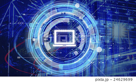 Digital Blue Hud Interface Laptop Concept 24629699