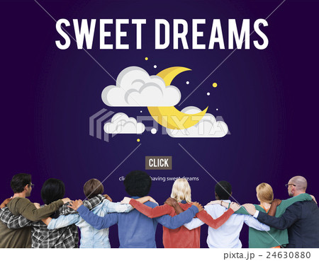 Sweet Dreams Happiness Ilusion Relief Good Night Concept 24630880