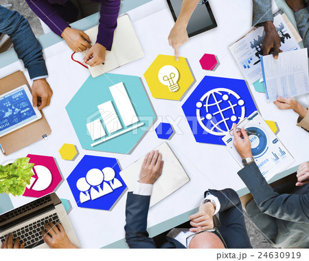 Global Business Strategy Planning Icon Concept Global Business Strategy Planning Icon Concept 24630919