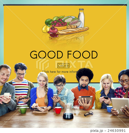 Good Food Good Mood Eating Nutrition Organic Concept 24630991