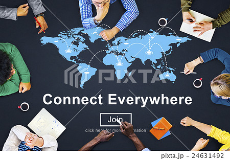 Connect Everywhere Globalization Interconnection Communication Concept 24631492