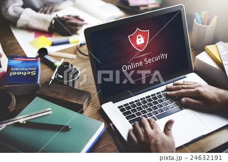 Warning Security Alert Warning Secured Website Concept 24632191