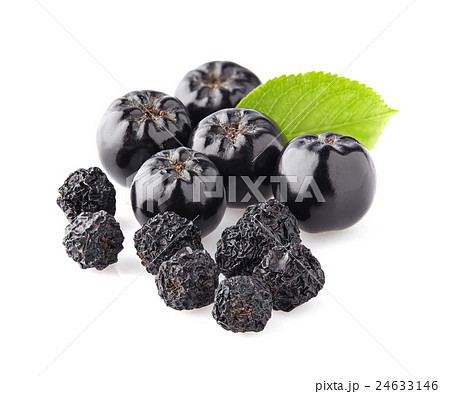 Chokeberry. Dried and fresh Chokeberry. Dried and fresh 24633146