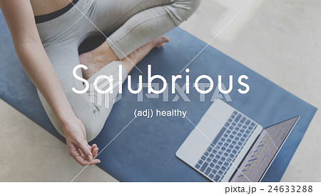 Salubrious Wellness Healthy Fitness Strong Powerful Concept 24633288