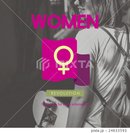 Woman Power Feminist Equal Rights Concept Woman Power Feminist Equal Rights Concept 24633593