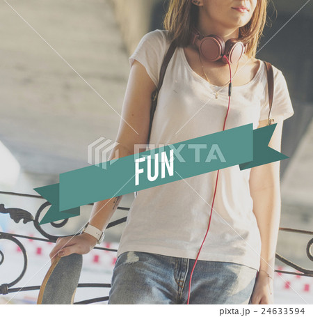 Fun Cheerful Enjoyment Entertainment Concept Fun Cheerful Enjoyment Entertainment Concept 24633594