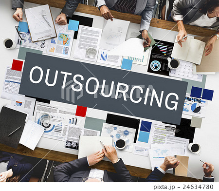 Outsourcing Function Tasks Contract Business Concept 24634780