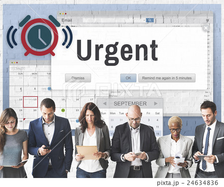 Urgent Necessary Important Immediately Urgency Priority Concept 24634836