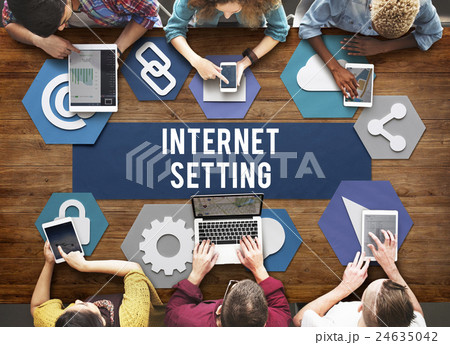 Internet Setting Gadget Control Networking Concept Internet Setting Gadget Control Networking Concept 24635042