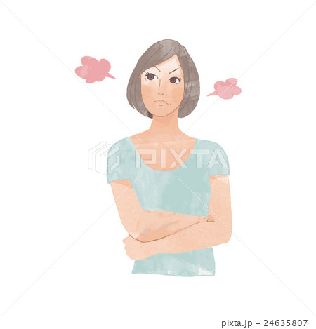 女性　表情　イラスト 24635807