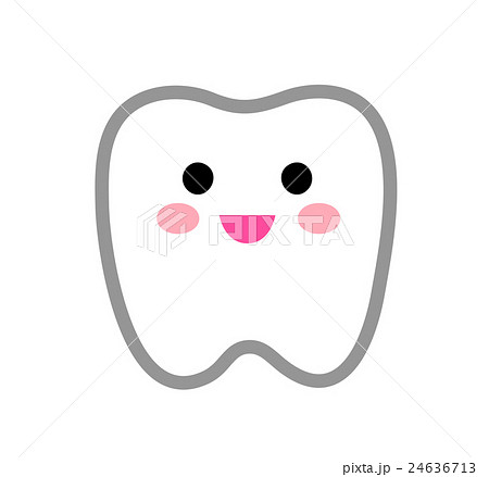 シンプルでかわいい歯のイラスト素材