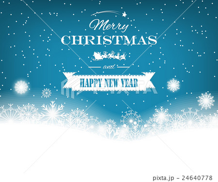 Christmas background with retro badge  24640778