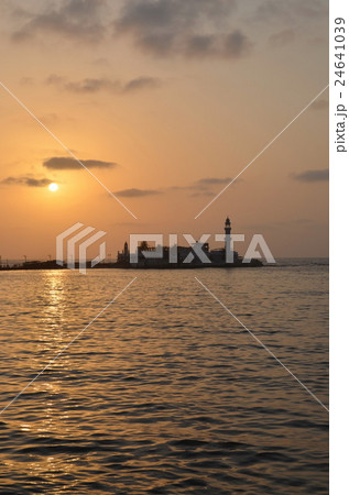 Mosque Haji Ali in Mumbai at sunset  24641039