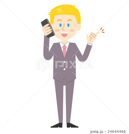 アメリカ系ビジネスマン_スマートフォン_15シリーズ 24644466